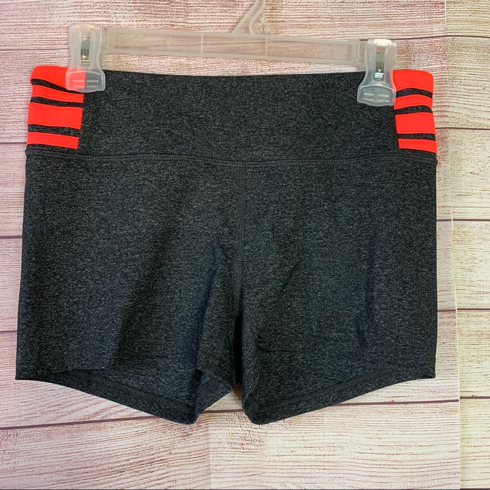 Forever 21 Black Grey Neon Pink Activewear Shorts
